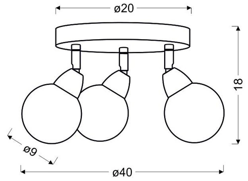 Stropní LED svítidlo do obýváku Bolo chrom moderní kulaté 40 cm Candellux Lighting