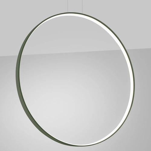 Závěsné LED osvětlení RIO 110 olivově zelené moderní, nastavitelné nad jídelní stůl do obýváku