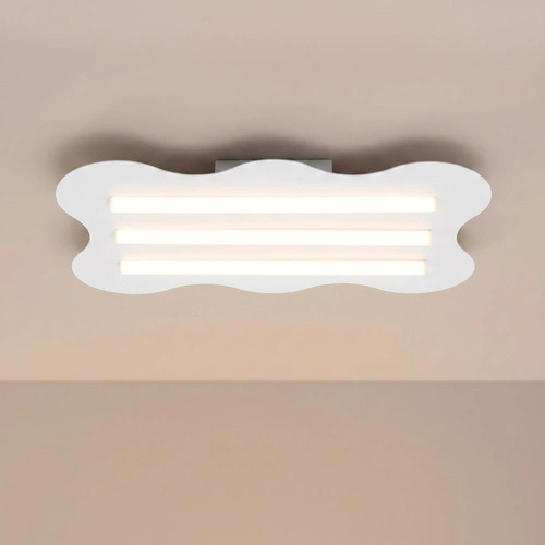 Stropní LED svítidlo KLOVER bílé moderní do obývacího pokoje 66 cm