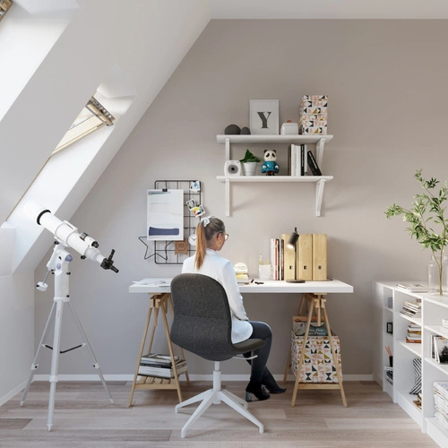 Stolní lampa RING černá moderní kovová s nastavitelným úhlem do kanceláře a ložnice SOLLUX