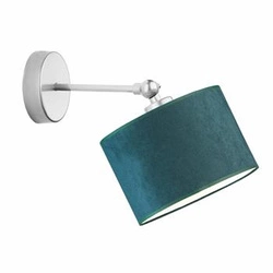 Nástěnná lampa glamour s velurovým stínidlem TETE LYSNE nastavitelná zelená do ložnice