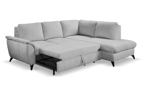 Rohová rozkládací pohovka Nevada šedá pravá s úložným prostorem do obýváku Intesi