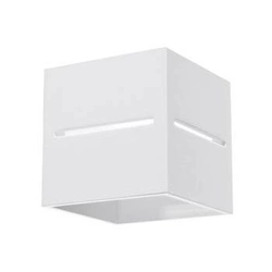 Moderní nástěnné svítidlo LOBO bílé hliníkové do ložnice a obývacího pokoje Sollux Lighting