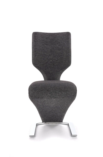 Jídelní židle Missisipi čalouněná ekokůže černá na lyžinách moderní Intesi