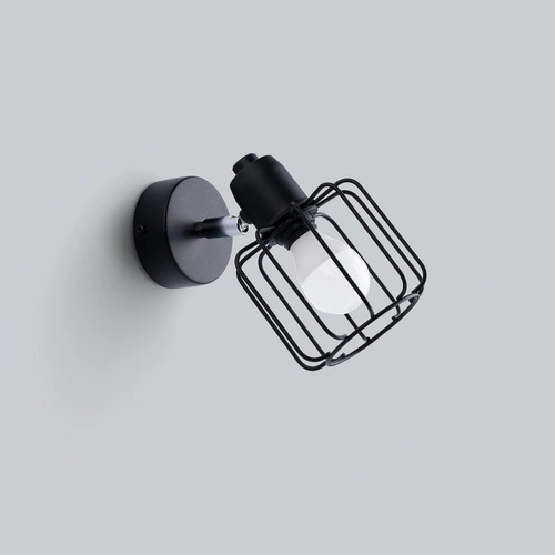 Nástěnné svítidlo BELUCI 1 černé moderní kovové s pohyblivým stínidlem do obýváku a ložnice