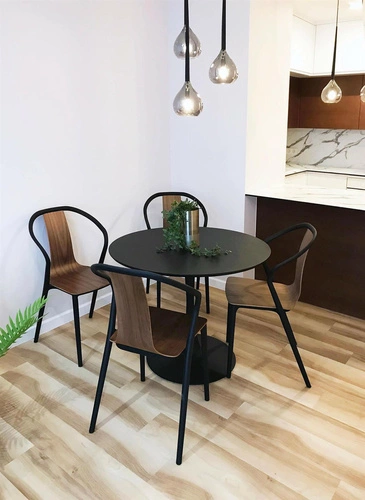 Černý kulatý jídelní stůl Ibiza 80 cm moderní do jídelny a restaurace Actona