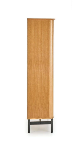 Knihovna do obýváku Zefir loft dub černý široká moderní Intesi 117 cm
