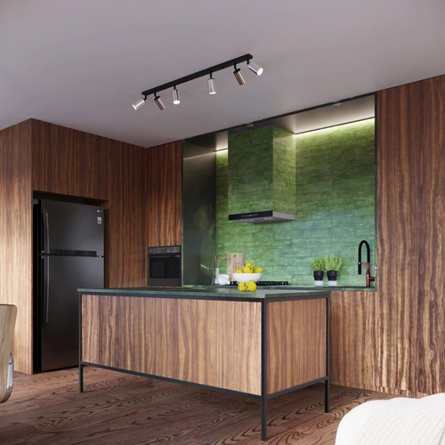 Stropní svítidlo WINX 6L černý chrom moderní do obýváku a ložnice LED GU10