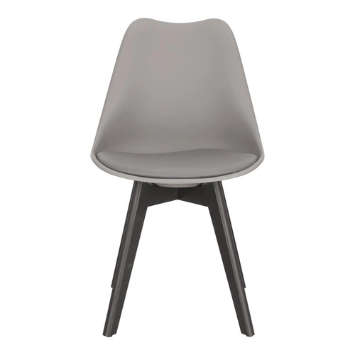 Jídelní židle Norden Cross šedá čalouněná ekokůže dřevěná moderní Intesi