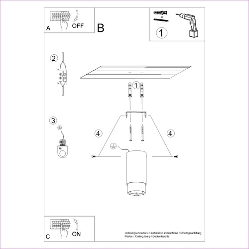 Stropní svítidlo NERO 12,5 černý chrom moderní kovové do obýváku a předsíně