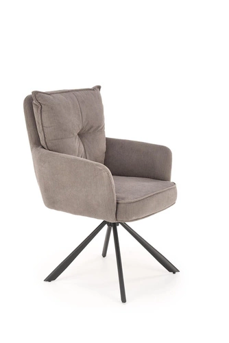 Otočná židle Aldora Intesi šedý manšestr moderní do kanceláře a obýváku kompaktní