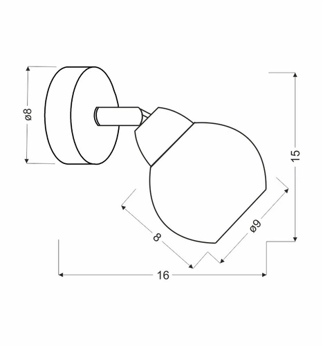 Nástěnné svítidlo Fort moderní chrom kovové s pohyblivým stínidlem do ložnice a obýváku