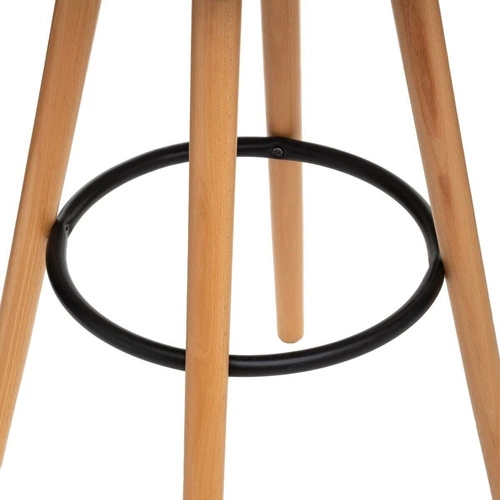 Barová židle Maxon černá s opěrkou ve skandinávském stylu do kuchyně 71,5 cm Atmosphera