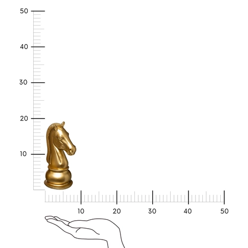 Dekorativní figurka šachový kůň zlatá glamour 19 cm Atmosphera do obýváku jako dárek