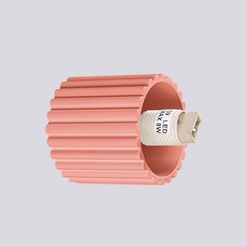 Nástěnné svítidlo HALO moderní růžové IP44 do koupelny a ložnice hliník sklo