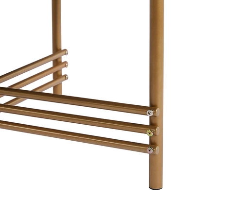 Kulatý skleněný konferenční stolek Bonnie černý zlatý glamour loft do obýváku 79,5 cm Intesi