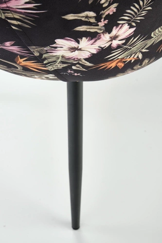 Jídelní židle Sarah arm Intesi černá čalouněná sametová s područkami moderní