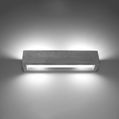 Betonové nástěnné svítidlo Vega 50 cm šedé moderní do obýváku a ložnice Sollux Lighting