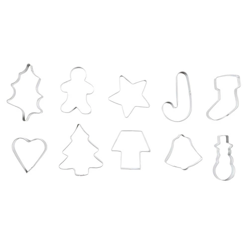 Sada Intesi kovových vánočních vykrajovátek v krabičce na pečení a zdobení