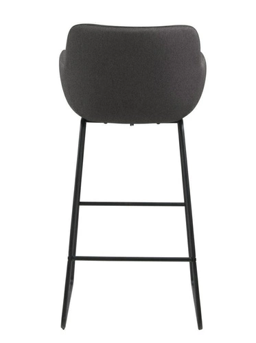 Čalouněný barový stolička s opěrkou Lisa Actona šedá glamour do kuchyně a jídelny 76 cm