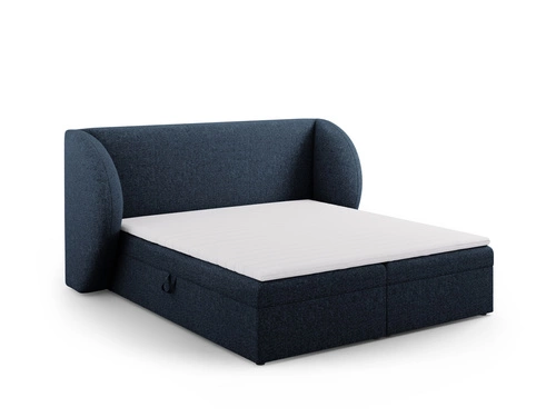 Čalouněná postel Miley modrá 160x200 s úložným prostorem moderní glamour do ložnice