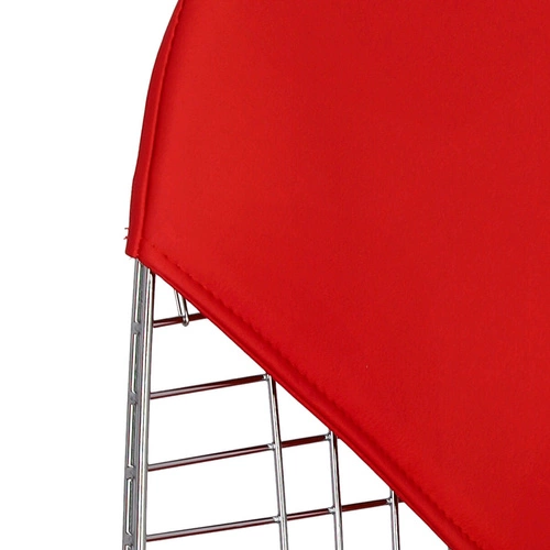 Kovová jídelní židle Net Double červená moderní drátěná D2.DESIGN chromovaná