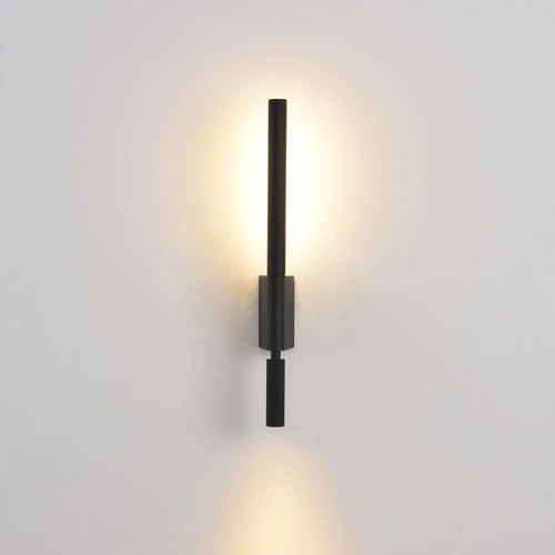 Nástěnné LED svítidlo EXPLORE černé moderní s vypínačem do ložnice 43 cm