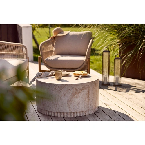 Zahradní lucerna Herslev vysoká sklo a antická mosaz na terasu a balkon