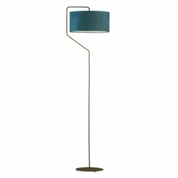 Stojací lampa do obýváku TESALLIA zelená sametové stínidlo glamour moderní 156 cm Lysne
