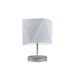 Noční stolní lampa PASADENA moderní šedá s textilním stínidlem kovová LYSNE 30 cm