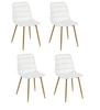 Sada 4 bílých židlí Klaus