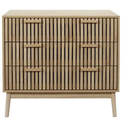 Dřevěná komoda Klaus se zásuvkami 90 cm skandinávská do obýváku a ložnice Intesi