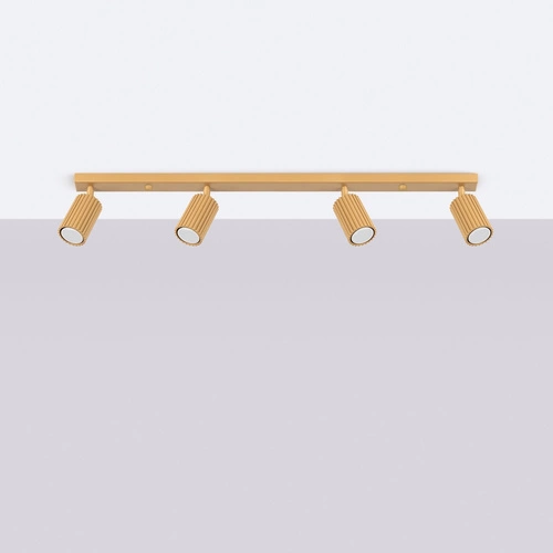 Stropní svítidlo KARBON 4x zlaté nastavitelné glamour do obýváku a ložnice SOLLUX LIGHTING