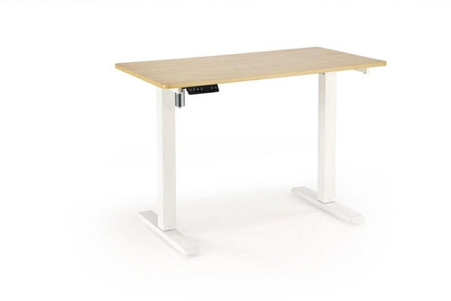 Psací stůl Barker s nastavitelnou výškou dub zlatý/bílý moderní pro práci a kancelář Intesi