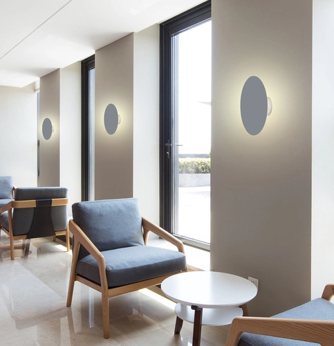 LED nástěnné svítidlo Holar 15 cm šedé moderní kovové do obýváku a ložnice Ledea