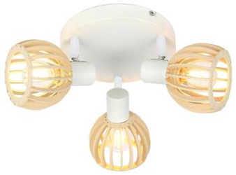 Stropní svítidlo Atarri stropní svítidlo 3x25W E14 bílá+dřevo