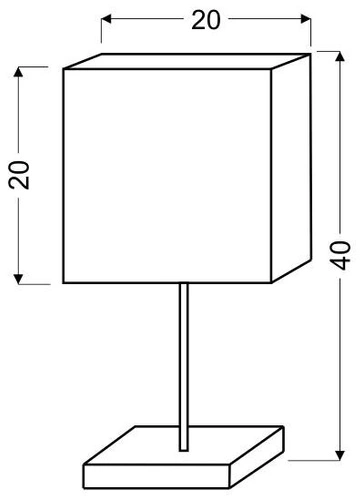 Stolní lampa Cajman moderní s hnědým stínidlem do obýváku a ložnice 40 cm