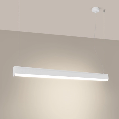 Závěsné svítidlo FARGE bílá LED, nastavitelná, do kuchyně a nad ostrůvek, moderní, 120 cm