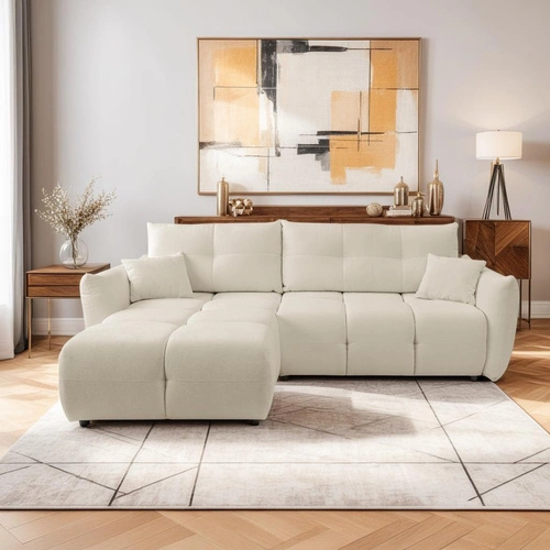 Rohová sedačka Bode rozkládací levá béžová Sicuro 55