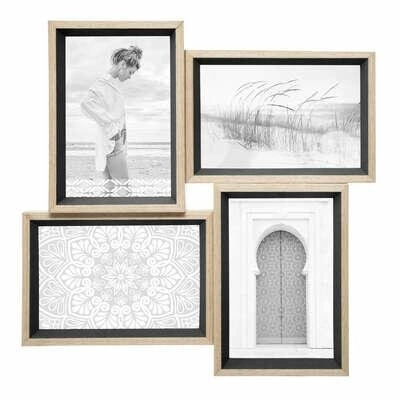 Černý závěsný multirám na 4 fotografie 10x15 Moly moderní Atmosphera