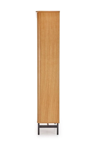 Knihovna Zefir loft dub a černý kov do obýváku 97 cm Intesi