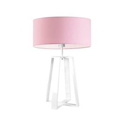 Noční lampička Thor moderní se stínidlem světle růžová do ložnice a obýváku 61 cm