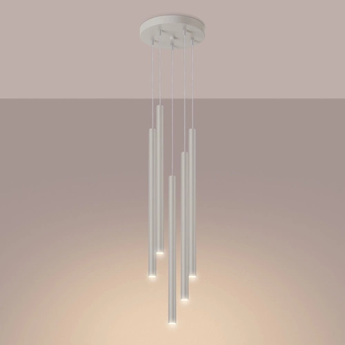 Závěsné svítidlo Pastelo 5P béžové moderní nastavitelné do obýváku a jídelny