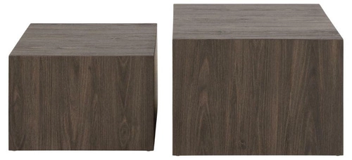 Sada 2 čtvercových konferenčních stolků Dice v kouřovém loftovém jasanu do obýváku Actona