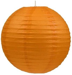 Závěsná papírová lampa koule 50 cm oranžová do obýváku a jídelny stínidlo