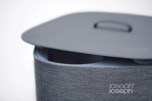 Joseph Joseph Tota moderní dvoukomorový koš na prádlo 60 l s víkem do koupelny černý