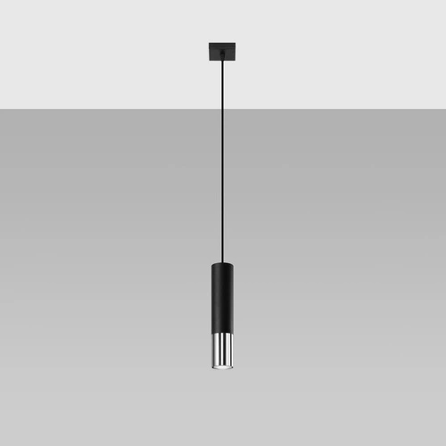 LOOPEZ 1 závěsná lampa černá/chromová
