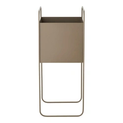 House Nordic ocelový květináč hnědý vysoký loftový do obýváku 54 cm