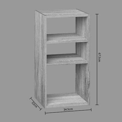 Moderní šedá knihovna a police na hračky Mix n Modul 3 policové do obýváku 5five simply smart
