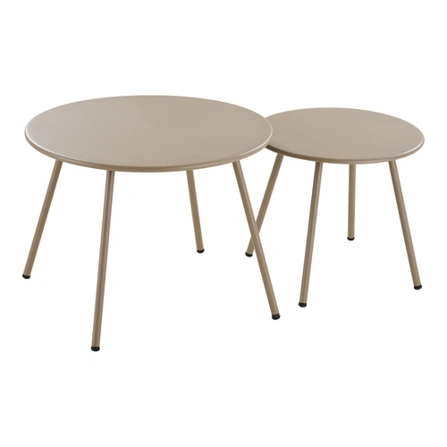 Nilo moderní zahradní nábytková sestava ocelová písková s polštáři na terasu